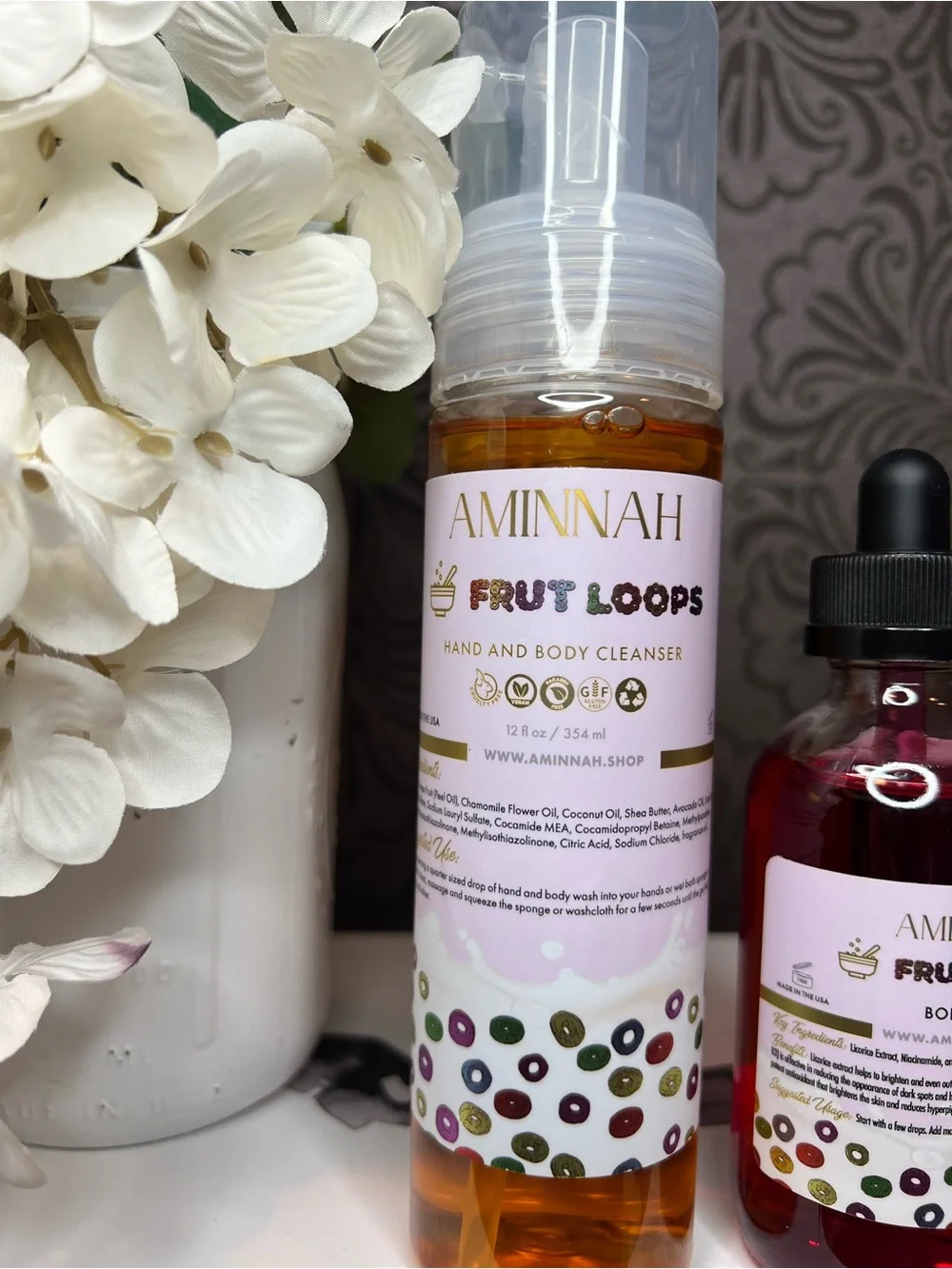 AMINNAH Fruit Loops Hand & Body Cleanser Set